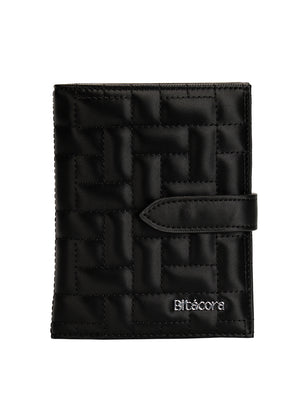 BILLETERA PORTA PASAPORTE - 2198, color negro