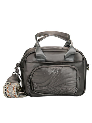 BOLSO MANOS LIBRES DOMBO- 2171, COLOR PLOMO